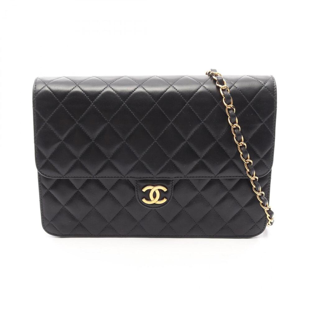 Chanel Matelassé Push-Lock Shoulder Bag/Handbag, Lambskin Leather, Women's, B...